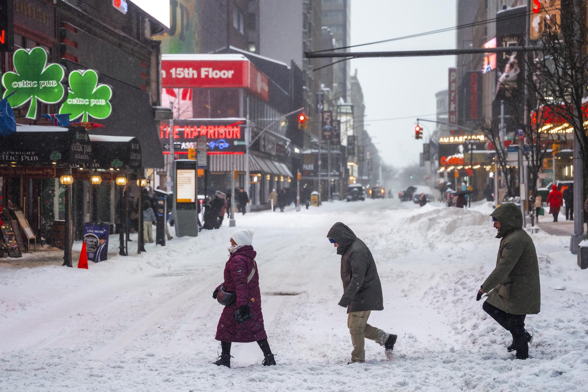 Winter storm brings subzero weather with snow and ice to New York