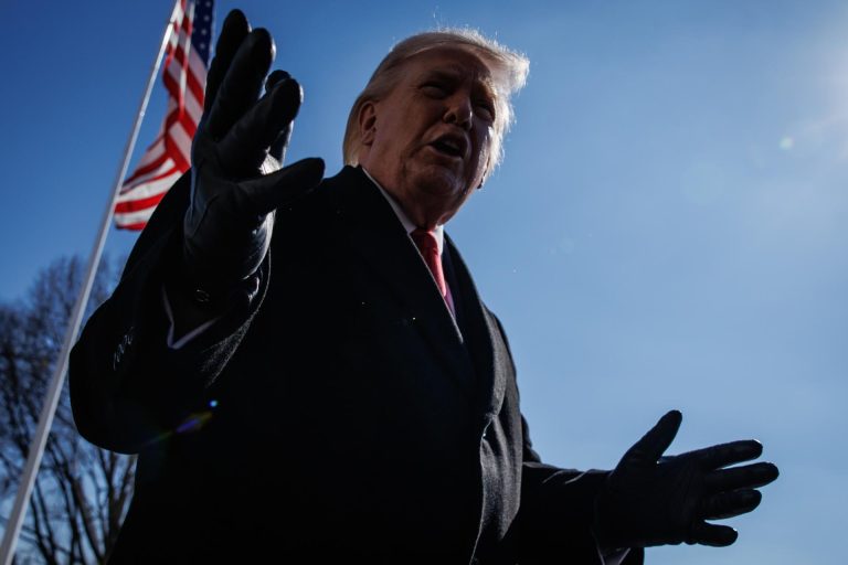 US President Trump departs White House for military visit and weekend trip